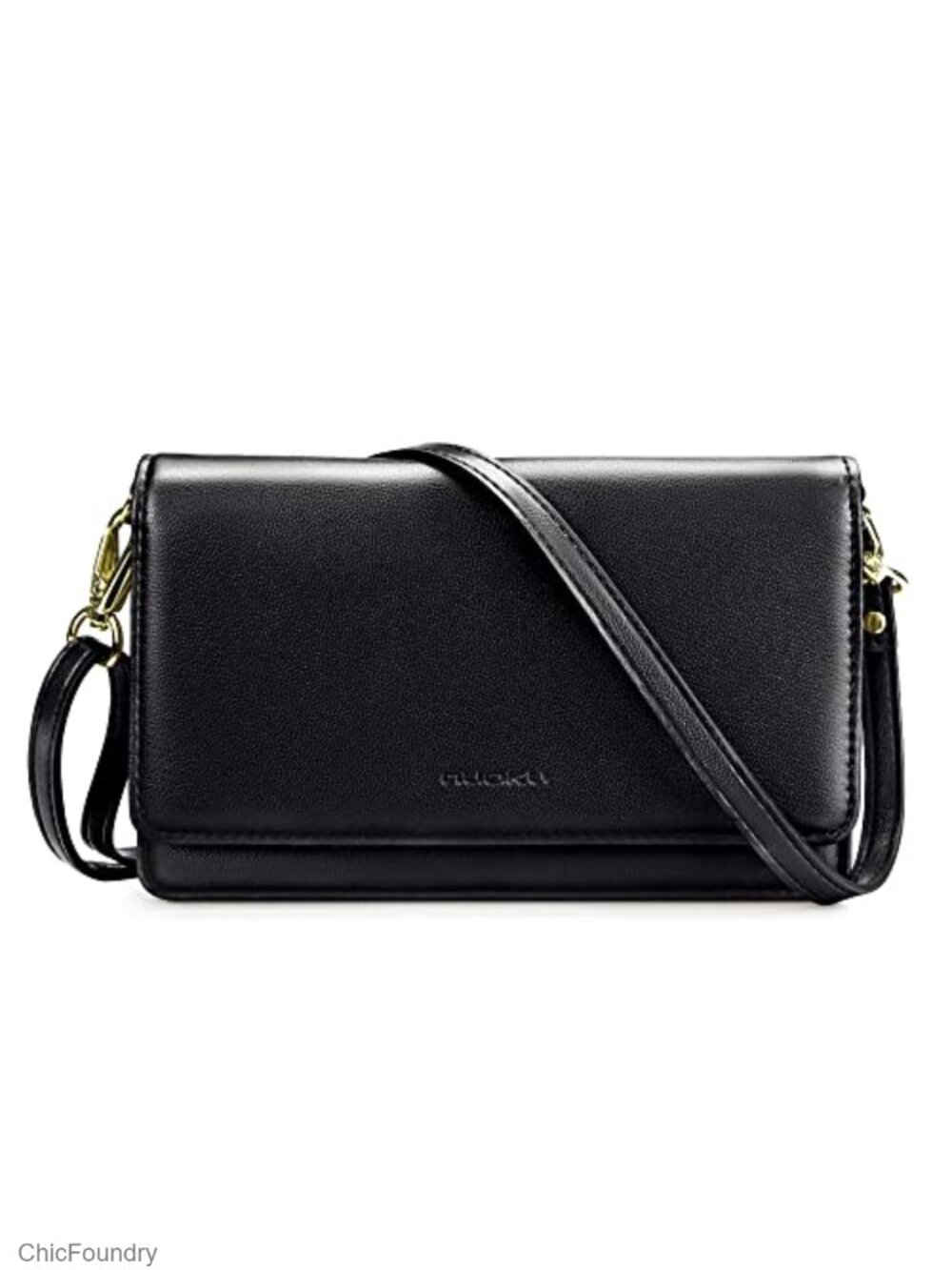 Faux Leather RFID Crossbody Wallet Wristlet Clutch Cell Phone Purse